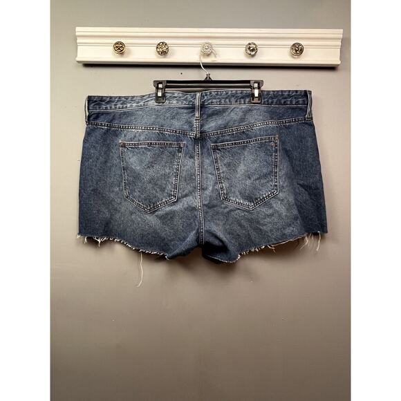 Madewell Relaxed Denim Shorts Womens Plus size 24W Cutoff Blue Jean Mid Rise NEW - Picture 2 of 12